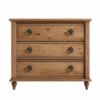Lastralix Scandinavian Oak Storage Cabinet – Three Drawer Wooden Organizer