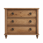 Lastralix Scandinavian Oak Storage Cabinet – Three Drawer Wooden Organizer