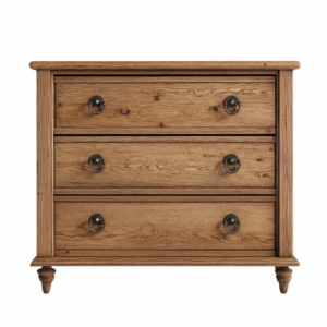 Lastralix Scandinavian Oak Storage Cabinet – Three Drawer Wooden Organizer