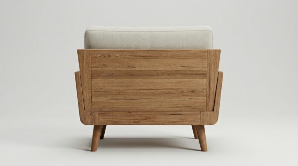 Scandi-Modern Oak & Linen Accent Chair