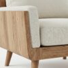 Scandi-Modern Oak & Linen Accent Chair