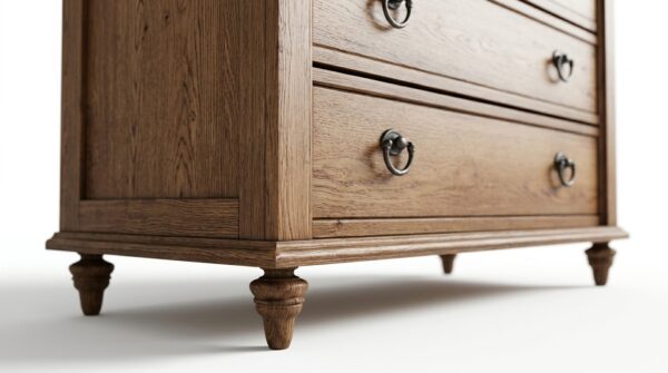 Lastralix Scandinavian Oak Storage Cabinet – Three Drawer Wooden Organizer