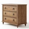 Lastralix Scandinavian Oak Storage Cabinet – Three Drawer Wooden Organizer